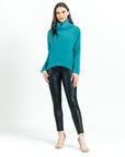 Chunky Ribbed - Tipped Hem Sweater Top - Teal - Final Sale!