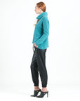 Chunky Ribbed - Tipped Hem Sweater Top - Teal - Final Sale!