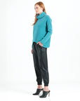 Chunky Ribbed - Tipped Hem Sweater Top - Teal - Final Sale!