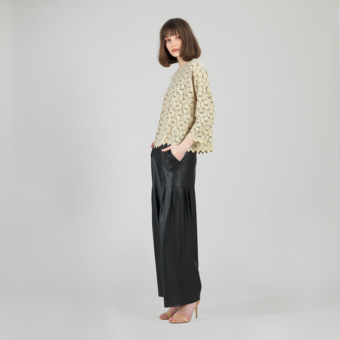 scallop design knit tops  sheller 新品 COEN TOP - AZURE SCALLOP – Rails