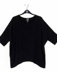 Ultra Cozy - Side Tipped Sweater Top - Black - Final Sale!