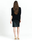 Ultra Cozy - Side Tipped Sweater Top - Black