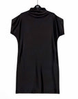 Liquid Leather™ - High Neck Tunic Pocket Dress - Black - Final Sale!