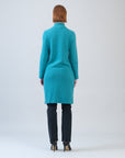 Chunky Ribbed - Tunic Pocket Sweater Dress - Teal - Final Sale!