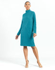 Chunky Ribbed - Tunic Pocket Sweater Dress - Teal - Final Sale!