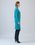 Chunky Ribbed - Tunic Pocket Sweater Dress - Teal - Final Sale!