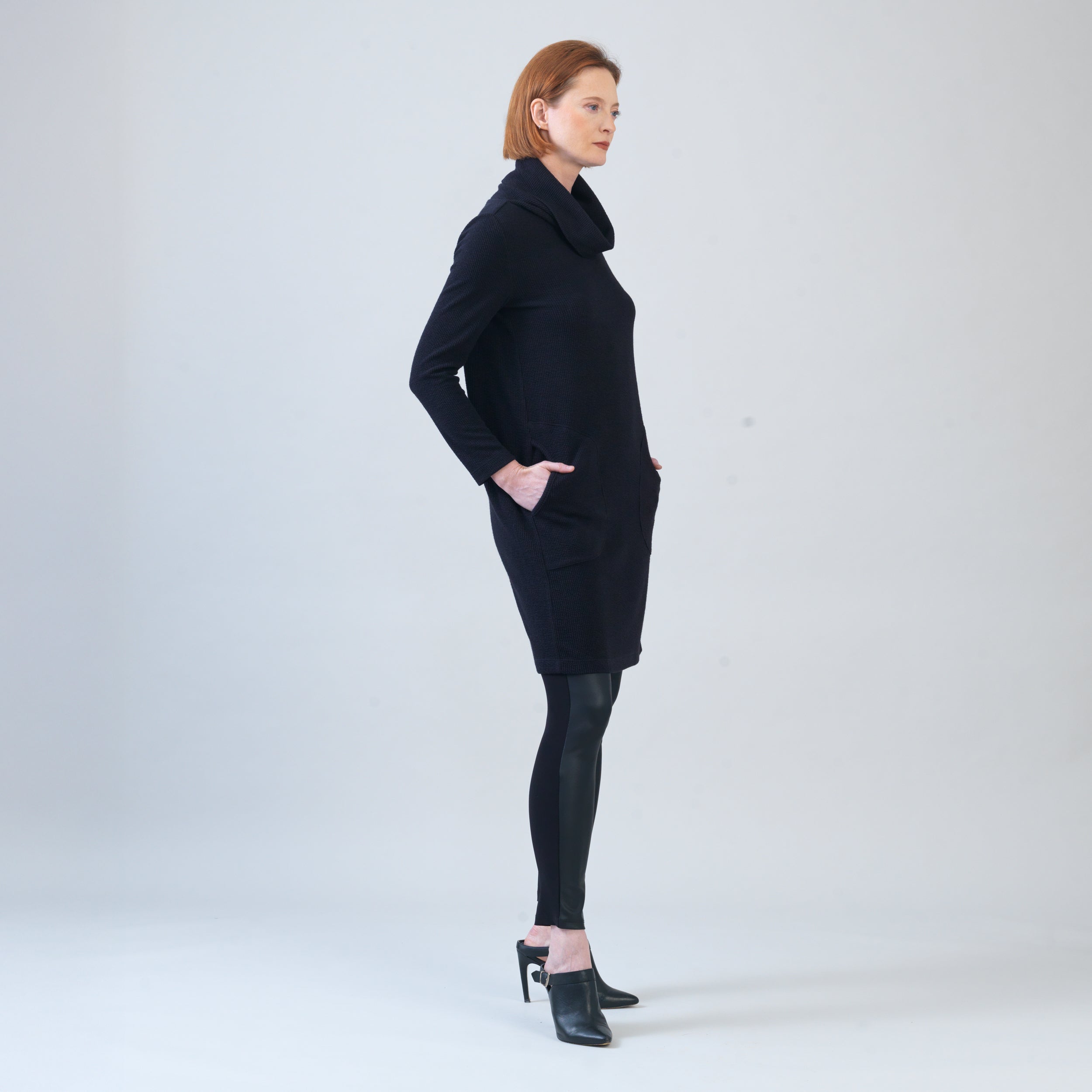 chinese dress ladies Fengtre Women's Loose Oversize Turtleneck Wool Long Pullover Sweater Dress,  Black M at Amazon Women's Clothing store main image 1