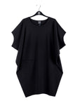 Rayon-Ponte Knit - Architectural Tunic Pocket Dress - Black - Final Sale!