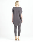 Rayon-Ponte Knit - Architectural Tunic Pocket Dress - Mocha - Final Sale!