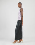 Glitter Foil - Jewel Neck Tank - Pink