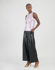 Glitter Foil - Jewel Neck Tank - Pink