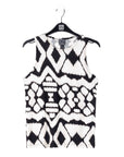 Crinkle Pleat Knit - Modern Jewel Neck Tank - Aztec - Final Sale!