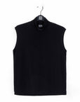 Mock Neck Box Tank - Black