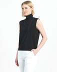 Mock Neck Box Tank - Black