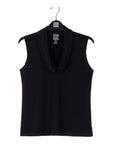 Sleeveless Draped Cowl Neck Top - Black - Final Sale