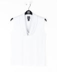 Sleeveless Draped Cowl Neck Top - White - Final Sale!