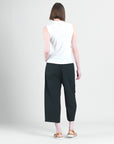 Sleeveless Draped Cowl Neck Top - White - Final Sale!