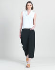 Sleeveless Draped Cowl Neck Top - White - Final Sale!