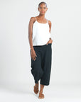 Linen Knit - Side Vent Spaghetti Strap Tank - Ivory - Limited Sizes!