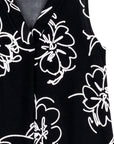 Crepe Knit - Asymmetrical Tunic Tank - Blossom Sketch - Final Sale