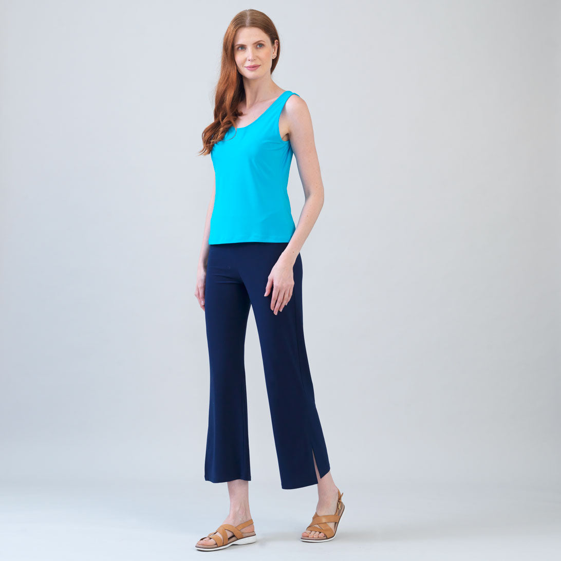 Reversible U or V Neckline Tank - Turquoise – Clara Sunwoo