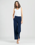 Signature Wide Leg Pocket Pant - Navy