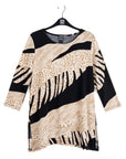 Side Vent Kerchief Hem Tunic - Safari Patch - Final Sale!