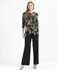 Side Vent Kerchief Hem Tunic - Leaf Colorburst - Final Sale!
