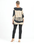Side Vent Kerchief Hem Tunic - Safari Patch - Final Sale!