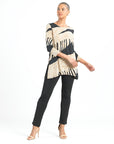 Side Vent Kerchief Hem Tunic - Safari Patch - Final Sale!