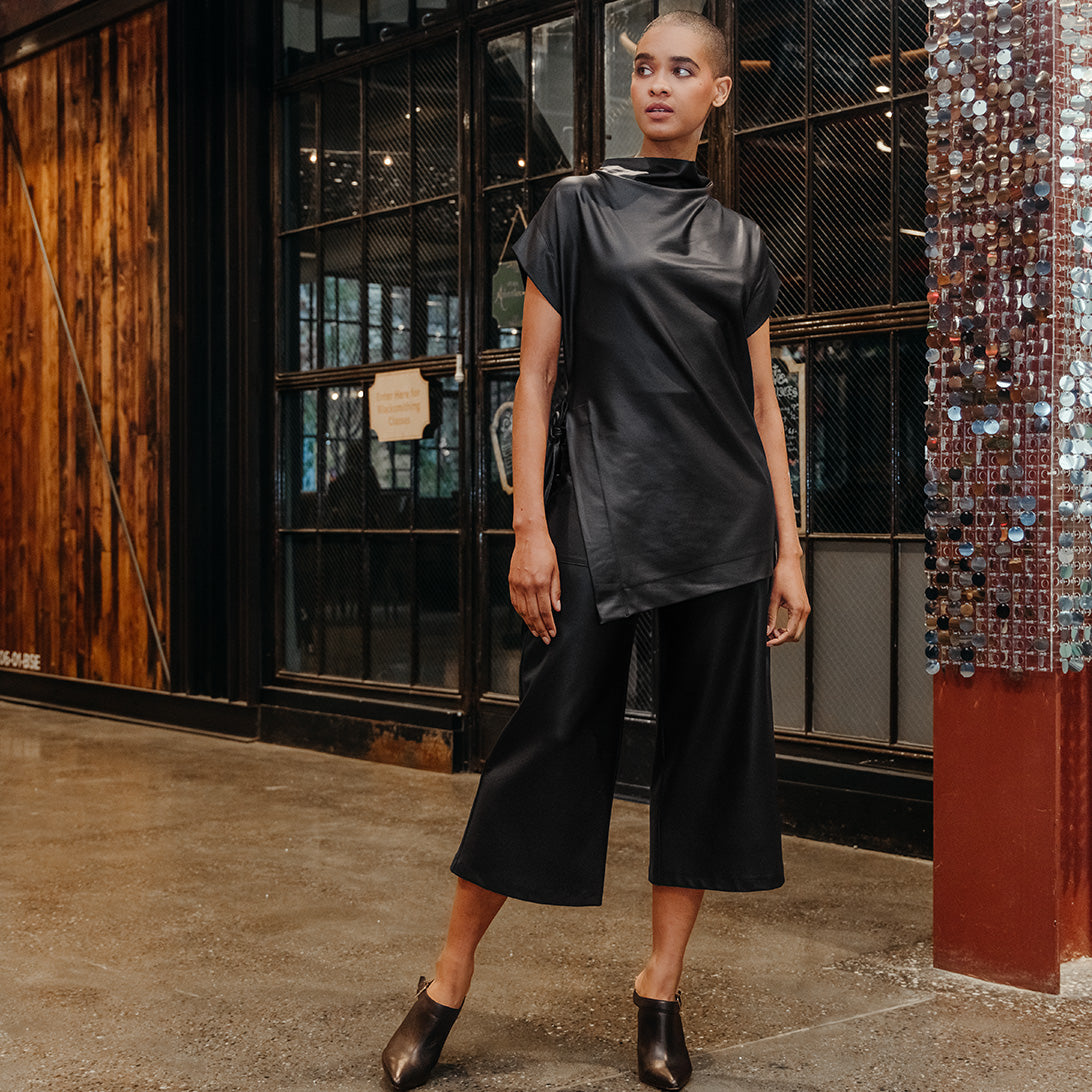 leather tunic dress Vegan Leather Tunic Dress shoprodeodrive