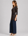 Side Tie Wrap Tunic - Speckle Dot - Final Sale