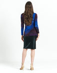 Side Twist Tunic - Purple Watercolor