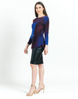 Side Twist Tunic - Purple Watercolor