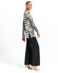 Side Twist Tunic - Striped Zebra