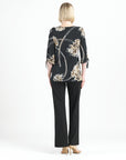Textured Pull-Tie Cuff Tunic - Mum Blossom - Final Sale!