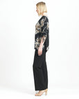 Textured Pull-Tie Cuff Tunic - Mum Blossom - Final Sale!