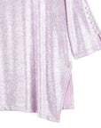 Glitter Foil - Pearl Cuff Asymmetrical Reverse Hi-Low Tunic - Final Sale!