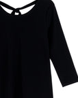 Back Tie Side Vent Tunic - Black - Limited Sizes!