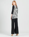 Back Tie Side Vent Tunic - Abstract Rose - Final Sale