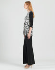 Back Tie Side Vent Tunic - Abstract Rose - Final Sale