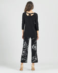 Back Tie Side Vent Tunic - Black - Limited Sizes!