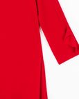 Flutter Cuff Side Vent Tunic - Red