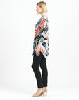Kerchief Angle Hem Tunic - Leaf Scatter - Final Sale!