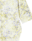 Textured Asymmetrical Reverse Hi-Low Tunic - Mosaic Emblem - Final Sale!
