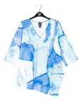Asymmetrical Reverse Hi-Low Tunic - Water Splash - Final Sale!