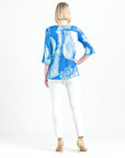 Asymmetrical Reverse Hi-Low Tunic - Water Splash - Final Sale!