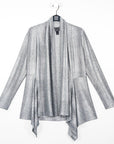 Shimmer Lamé - Cardigan & Cowl Tank Twinset - Silver - Final Sale