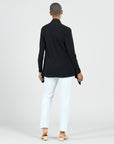 Drape Tunic Cardigan - Black