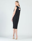 Modal Cotton - Reversible Cut Out Midi Dress - Black - Final Sale!